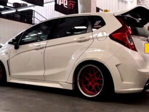 MG Style painted spoiler for 2015–2020 Honda FIT / JAZZ GK Series by Aggwings